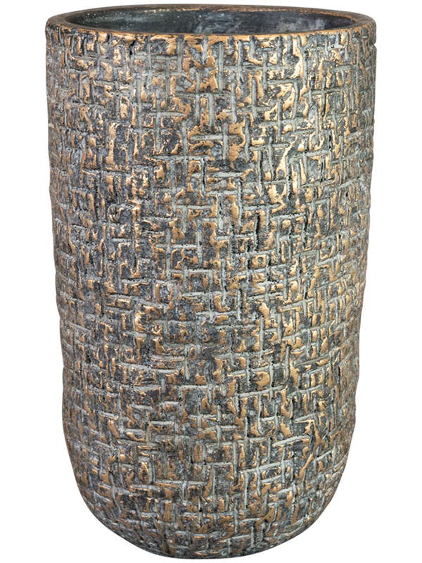 Maxim Plant Pot 24cm Height 12cm Dia Pot Tall Shiny Earth