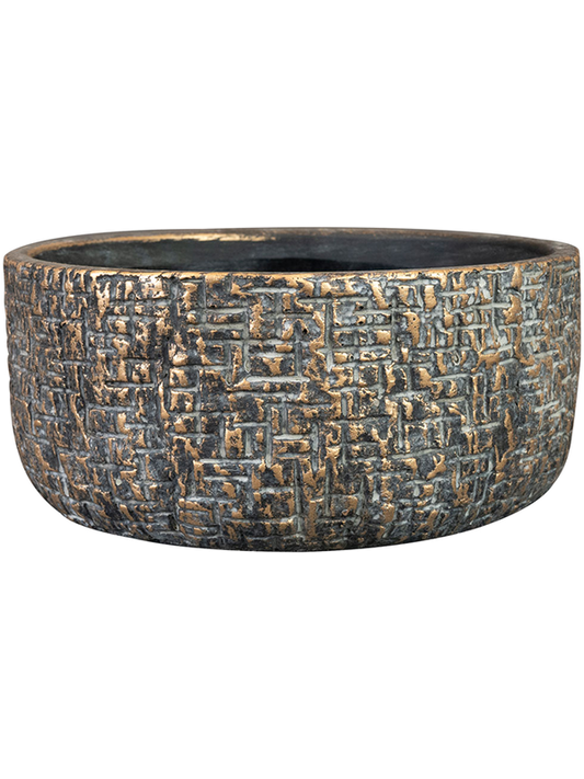 Maxim Plant Pot 9cm Height 18cm Dia Bowl Shiny Earth