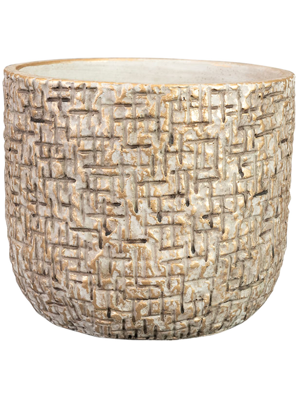Maxim Plant Pot 15cm Height 15cm Dia Pot Shiny Sand