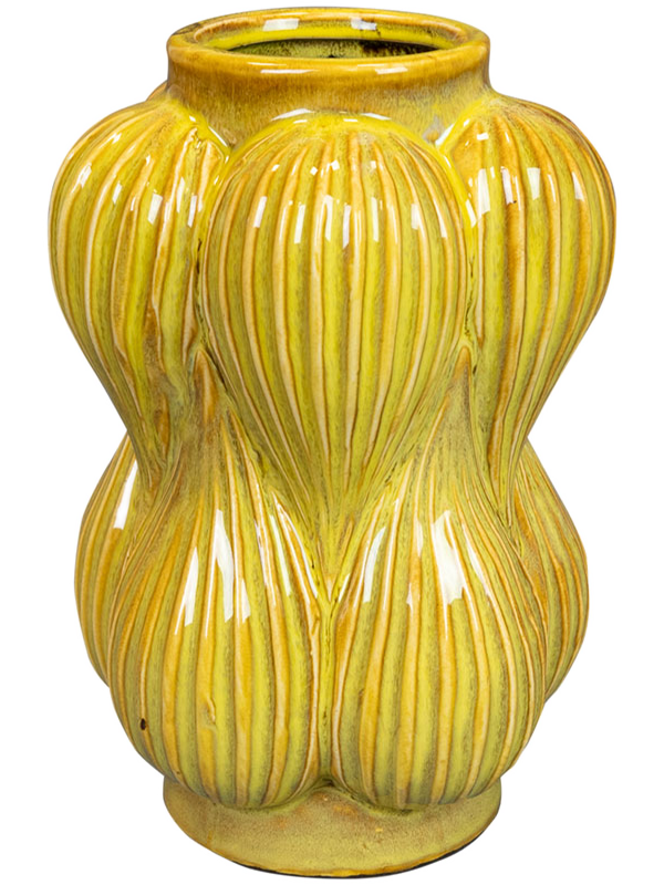 Sanah Plant Pot 22cm Height 6cm Dia Pot Tall Mustard