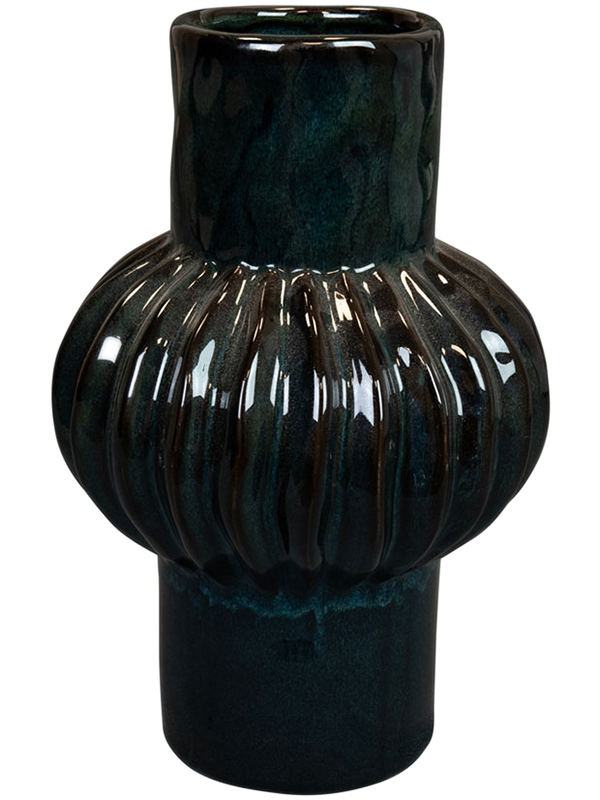 Sanah Plant Pot 23cm Height 6cm Dia Pot Tall Petrol