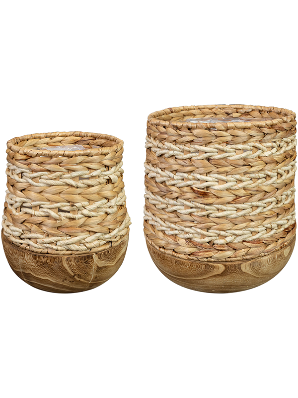 Diede Plant Pot 31cm Dia Pot Natural (set of 2)
