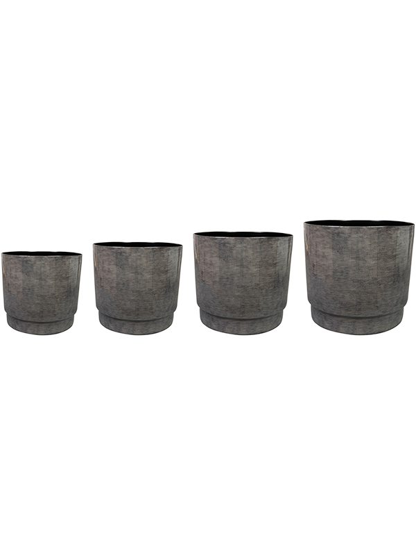 Rens Plant Pot 26cm Dia Pot Anthracite (set of 4)