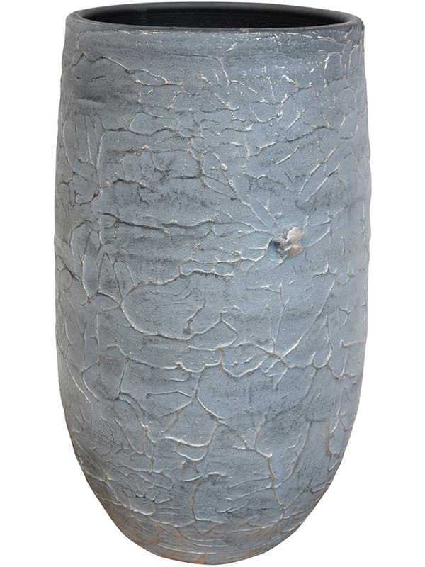 Evi Plant Pot 30cm Height 13cm Dia Pot Tall Antique Silver