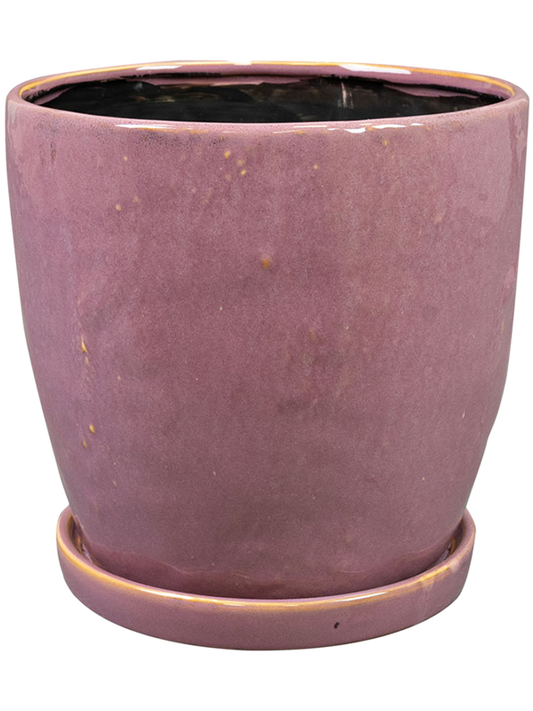 Vivi Plant Pot 16cm Height 15cm Dia Pot With Saucer Mauve