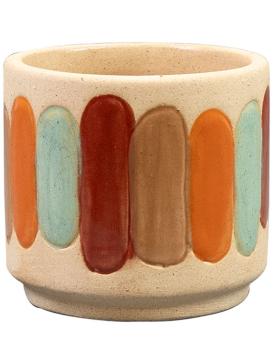 Anna Plant Pot 6cm Height 6cm Dia Pot Striped