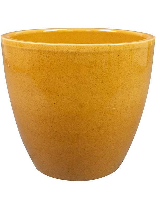 Sven Plant Pot 19cm Height 17cm Dia Pot Mustard