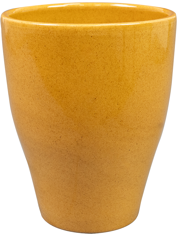Sven Plant Pot 17cm Height 12cm Dia Pot Tall Mustard