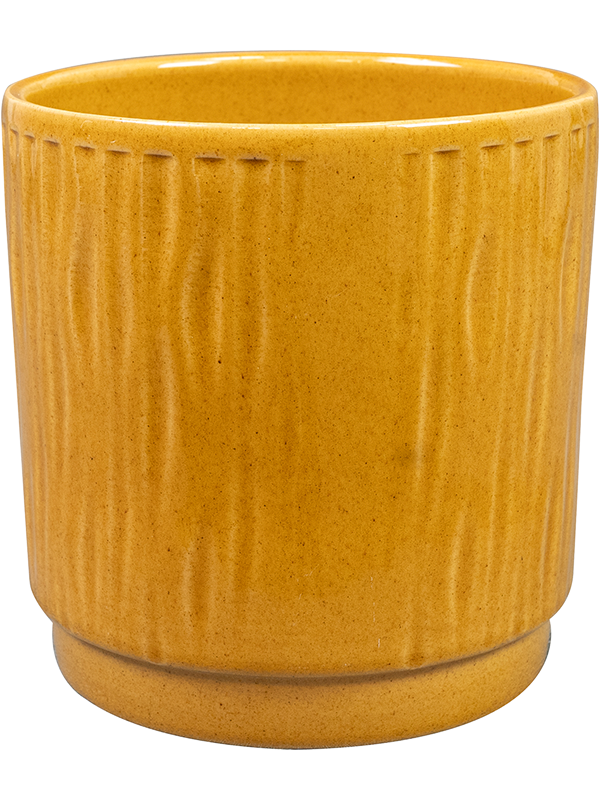 Stella Plant Pot 14cm Height 12cm Dia Pot Mustard