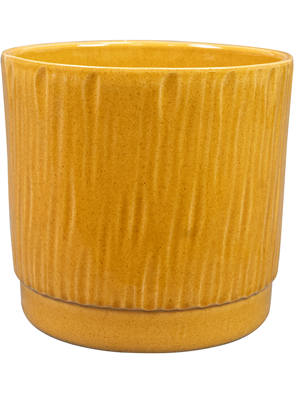 Stella Plant Pot 14cm Height 15cm Dia Pot Mustard