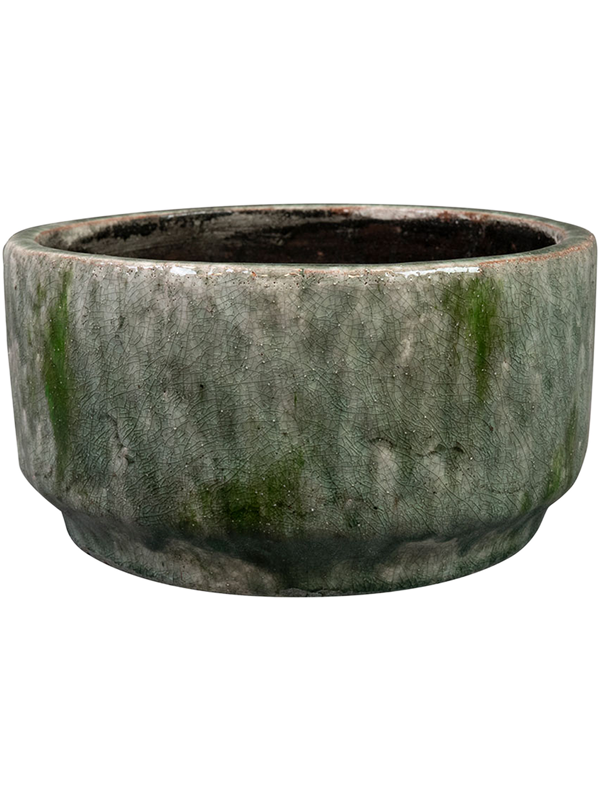 Julian Plant Pot 12cm Height 19cm Dia Bowl Moss Green