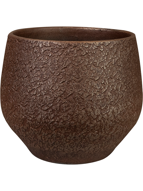 Noor Plant Pot 13cm Height 14cm Dia Pot Velvet Brown