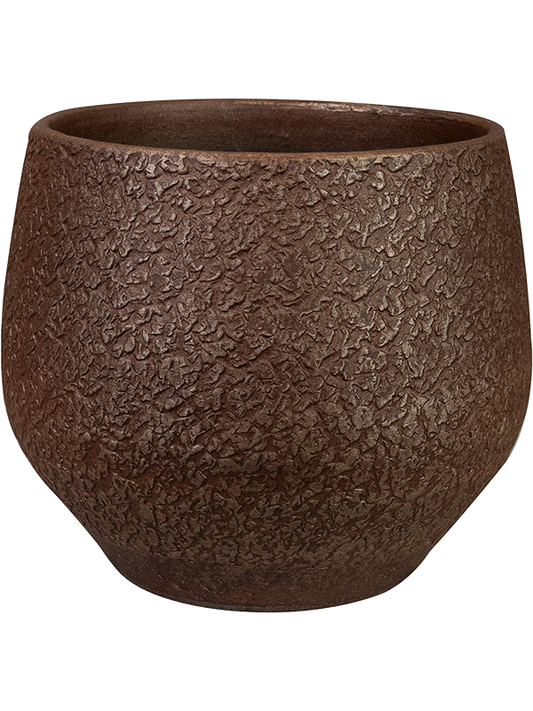 Noor Plant Pot 13cm Height 14cm Dia Pot Velvet Brown