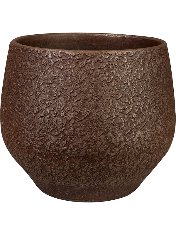 Noor Plant Pot 16cm Height 14cm Dia Pot Velvet Brown