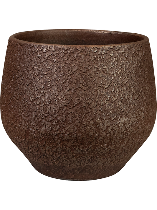 Noor Plant Pot 16cm Height 14cm Dia Pot Velvet Brown