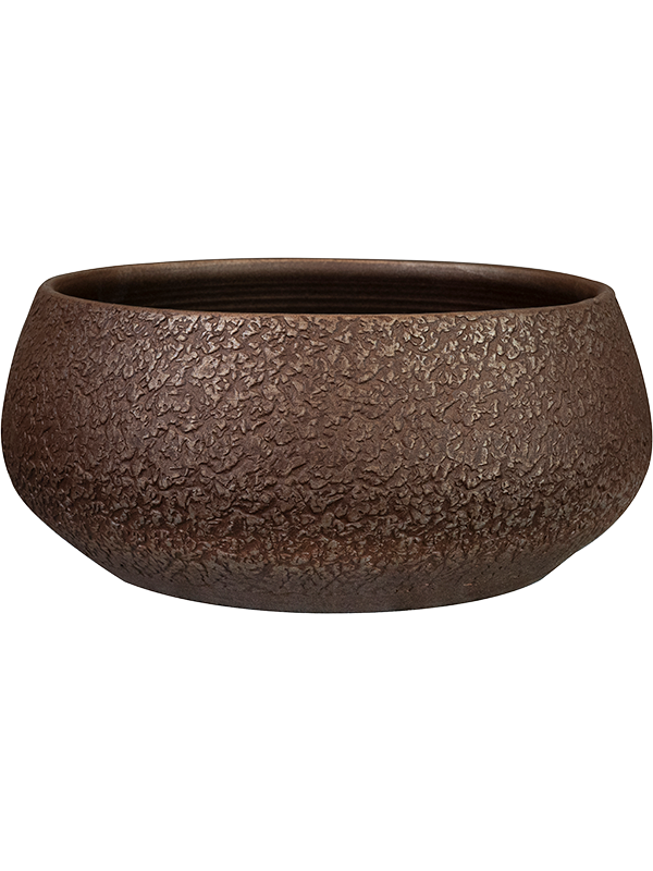 Noor Plant Pot 13cm Height 23cm Dia Bowl Velvet Brown