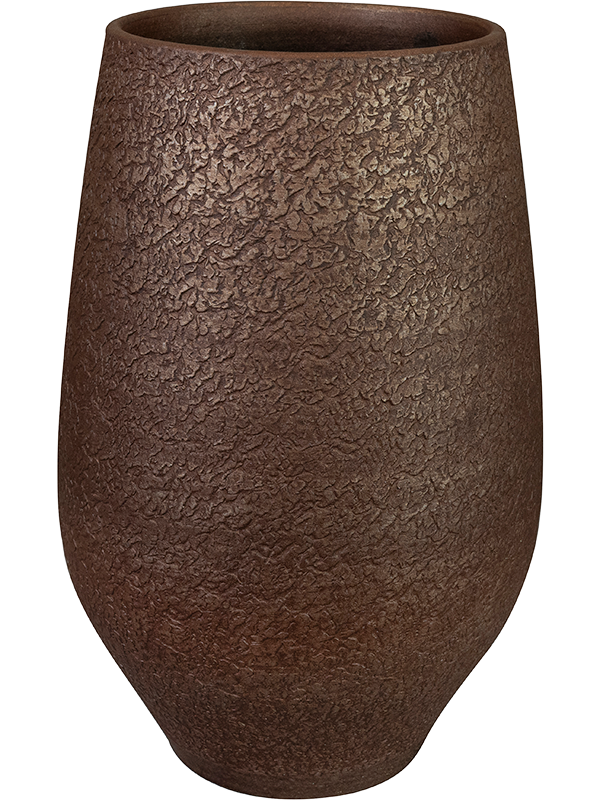 Noor Plant Pot 36cm Height 16cm Dia Pot Tall Velvet Brown