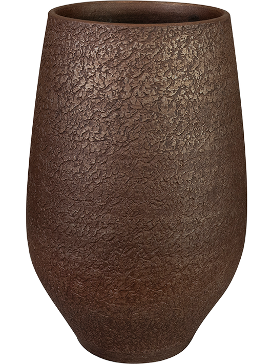 Noor Plant Pot 36cm Height 16cm Dia Pot Tall Velvet Brown