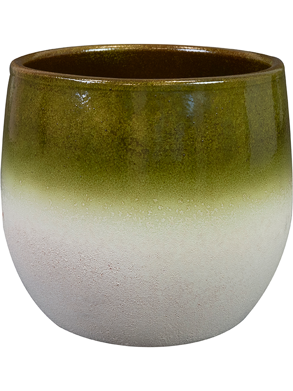 Fem Plant Pot 19cm Height 18cm Dia Pot Pear Green