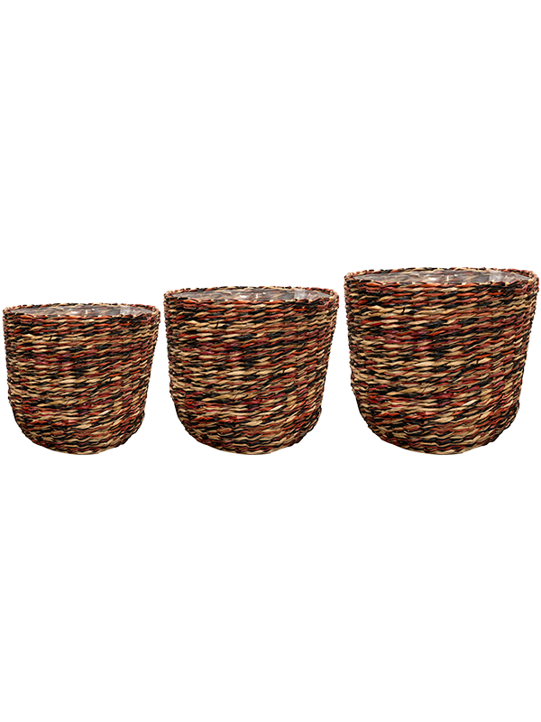Viviana Plant Pot 27cm Dia Pot Lava (set of 3)