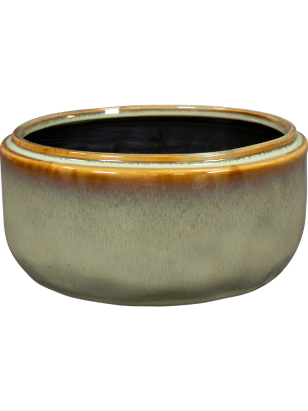 Mabel Plant Pot 10cm Height 18cm Dia Bowl Sage