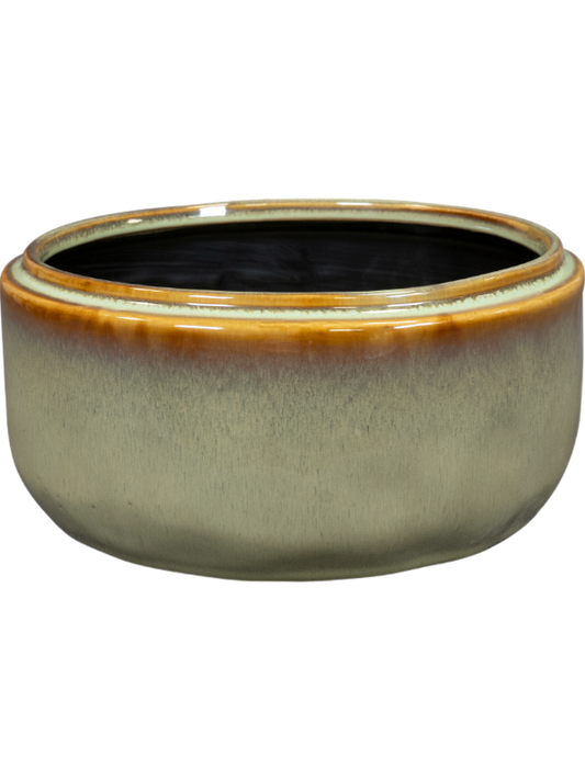 Mabel Plant Pot 10cm Height 18cm Dia Bowl Sage