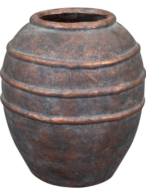 Kris Plant Pot 23cm Height 9cm Dia Pot Tall Copper Grey