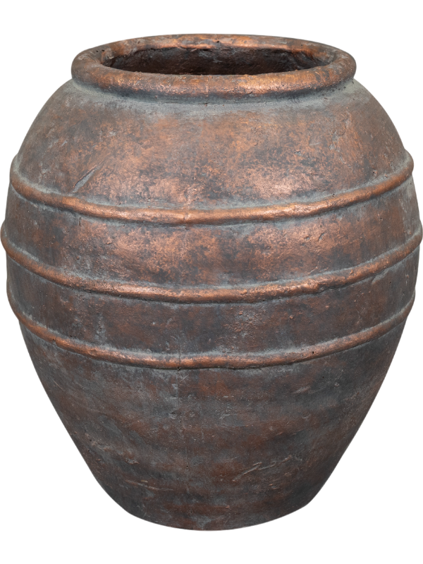 Kris Plant Pot 32cm Height 15cm Dia Pot Tall Copper Grey