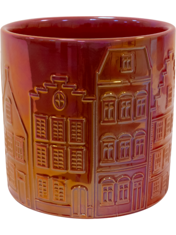 Jille Plant Pot 13cm Height 12cm Dia Pot Houses Red
