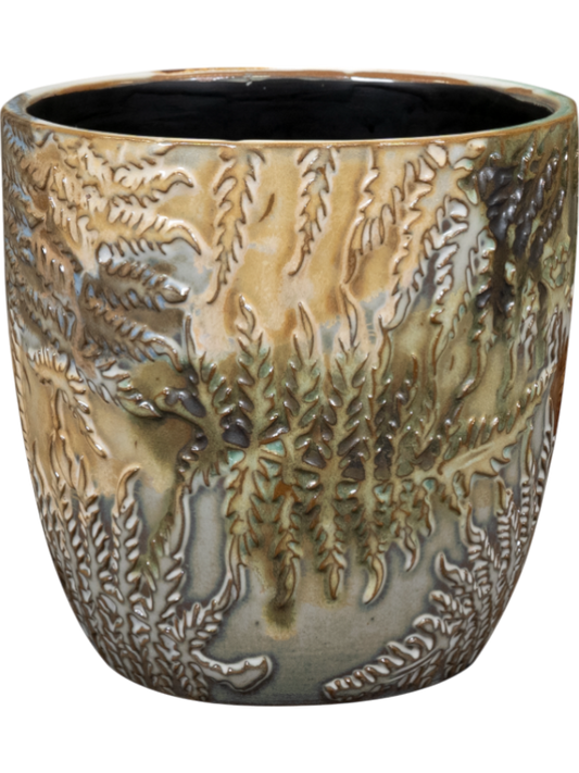 Fern Plant Pot 12cm Height 11cm Dia Pot Camouflage