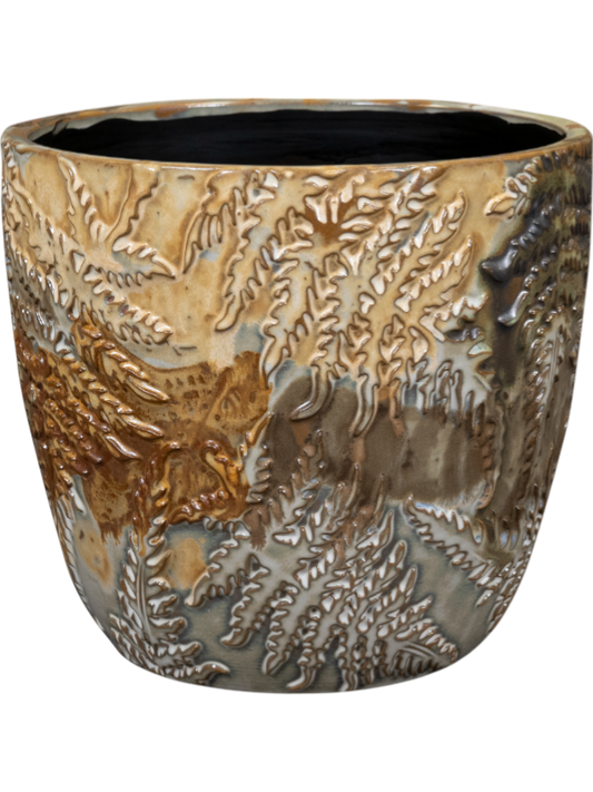 Fern Plant Pot 17cm Height 16cm Dia Pot Camouflage