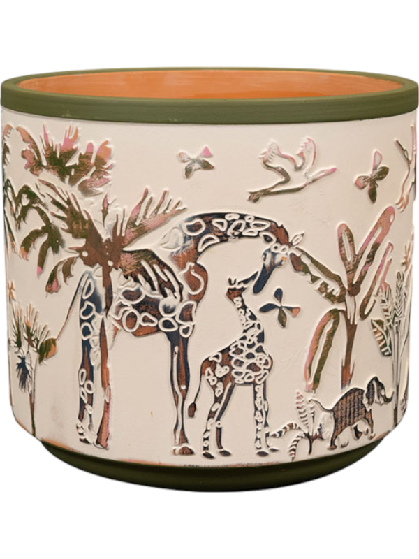 Designed By Lammie Plant Pot 12cm Height 12cm Dia Pot Safari Wildlife