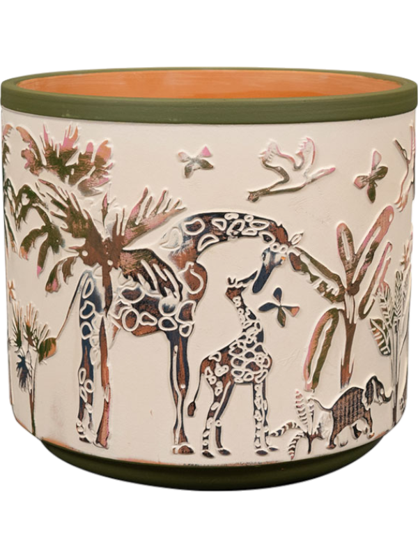 Designed By Lammie Plant Pot 16cm Height 15cm Dia Pot Safari Wildlife