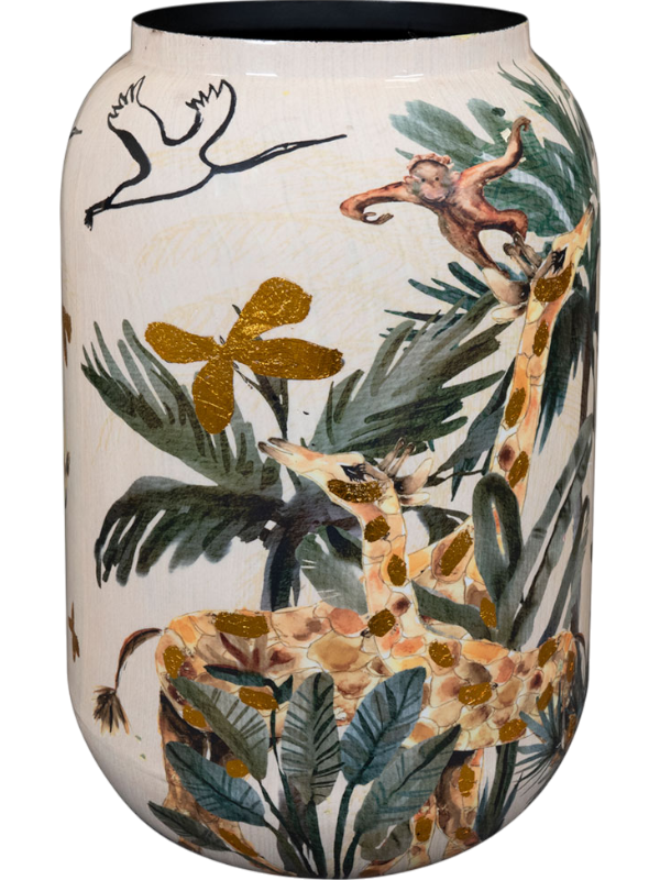 Designed By Lammie Plant Pot 42cm Height 19.5cm Dia Pot Safari Dream