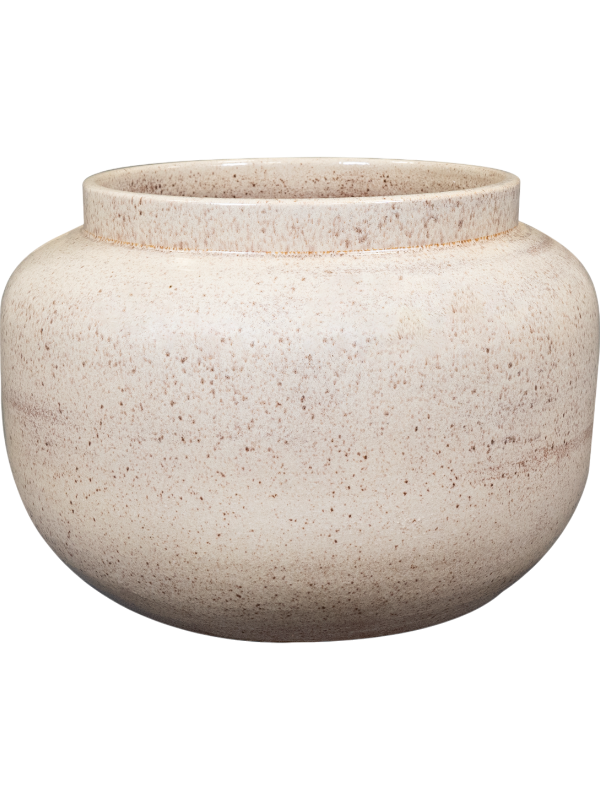 Rocky Plant Pot 20cm Height 19cm Dia Pot Latte