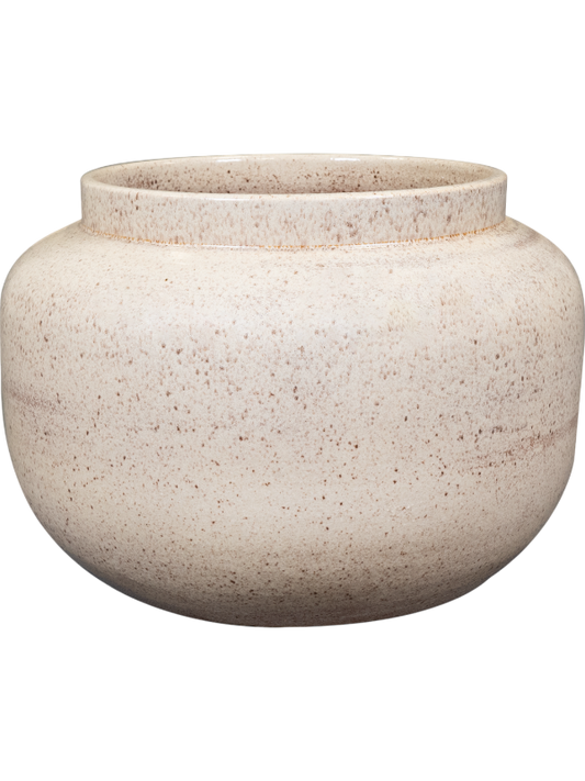 Rocky Plant Pot 20cm Height 19cm Dia Pot Latte
