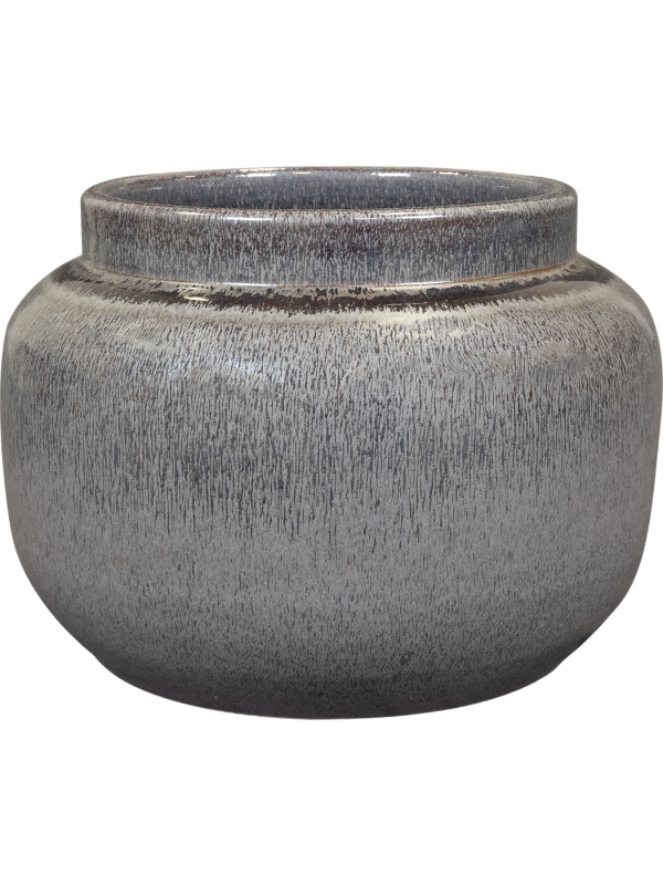 Rocky Plant Pot 20cm Height 19cm Dia Pot Metallic