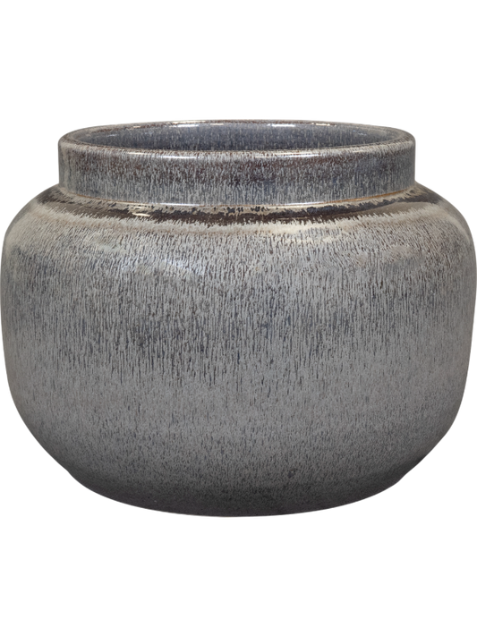 Rocky Plant Pot 20cm Height 19cm Dia Pot Metallic