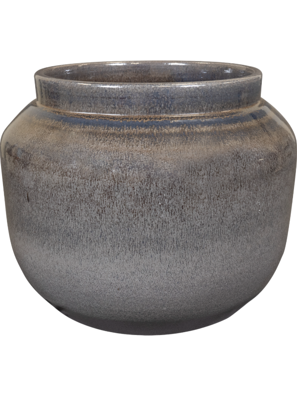 Rocky Plant Pot 28cm Height 24cm Dia Pot Metallic