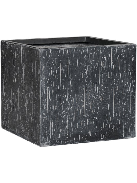 Baq Raindrop Plant Pot 36cm Height 34cm Dia Cube Anthracite