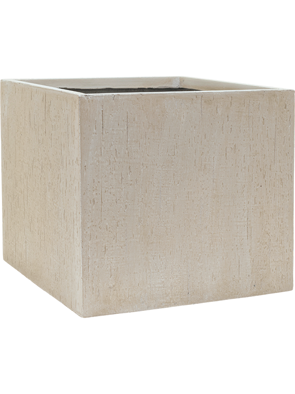 Baq Raindrop Plant Pot 45cm Height 44cm Dia Cube Beige