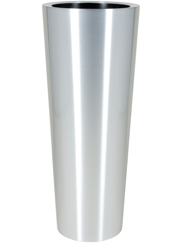 Alure Conica Topper Plant Pot 99cm Height 29cm Dia Aluminium brushed lacquered