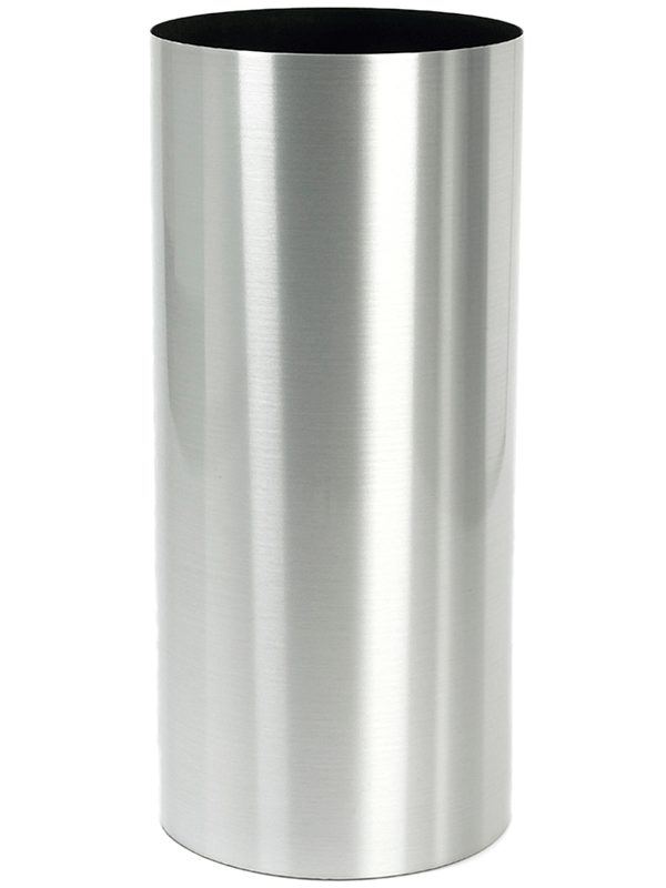 Alure Pilaro Plant Pot 90cm Height 35cm Dia Aluminium brushed lacquered