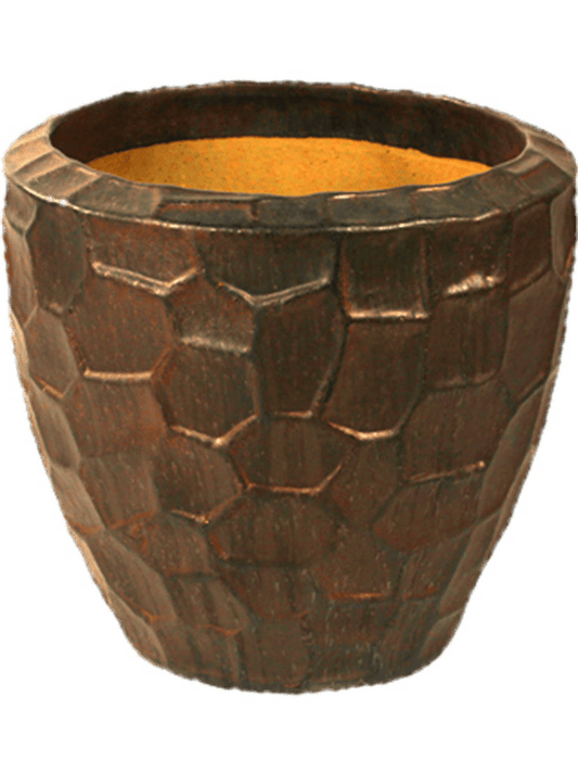 Cascara Plant Pot 50cm Height 45cm Dia Couple Relief Sepia