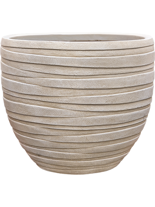 Baq Tornado Plant Pot 39cm Height 40cm Dia Couple Beige