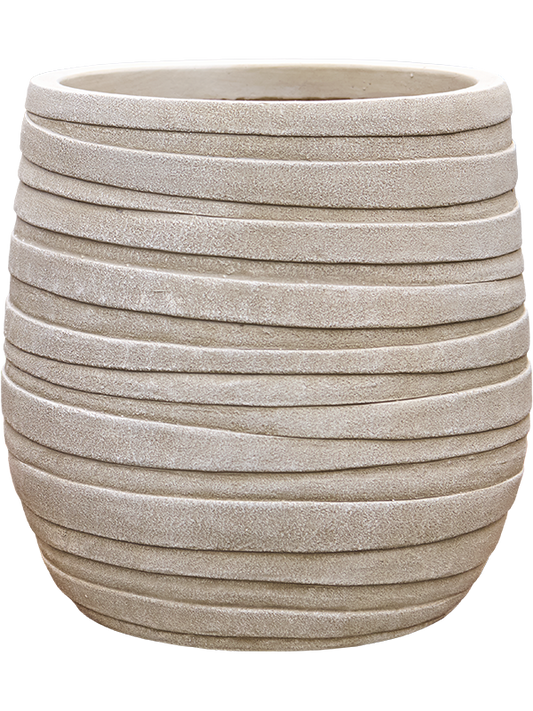 Baq Tornado Plant Pot 32cm Height 24cm Dia Darcy Beige
