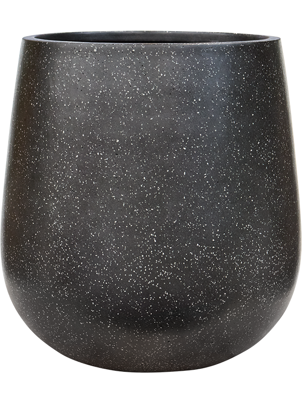 Baq Terrazzo Plant Pot 56cm Height 39cm Dia Balloon Black
