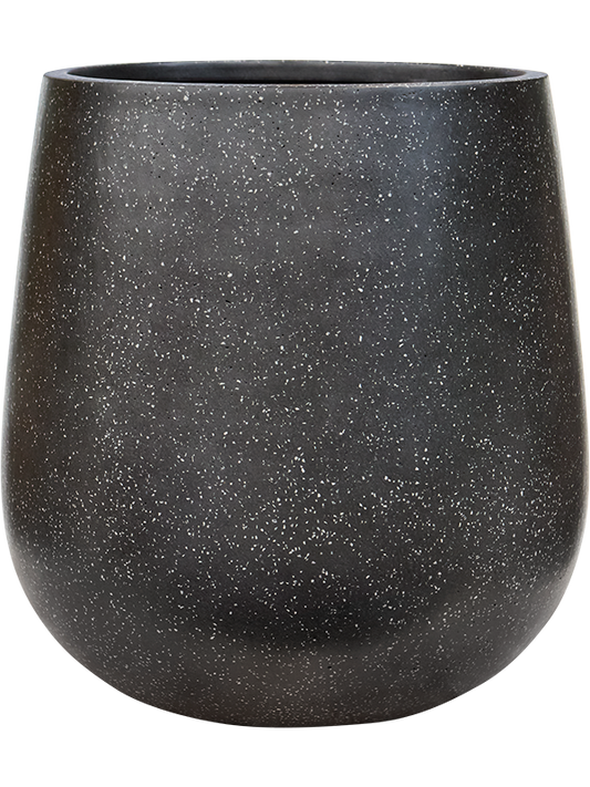 Baq Terrazzo Plant Pot 56cm Height 39cm Dia Balloon Black