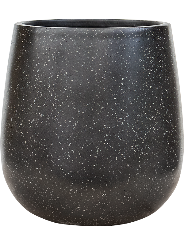 Baq Terrazzo Plant Pot 40cm Height 28cm Dia Balloon Black