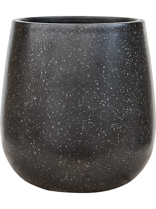 Baq Terrazzo Plant Pot 40cm Height 28cm Dia Balloon Black